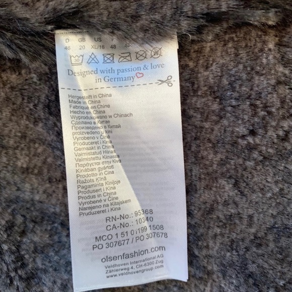 SIGRID OLSEN Faux Shearling Spring/Fall Coat 16 XL - New With Tags - Picture 14 of 16